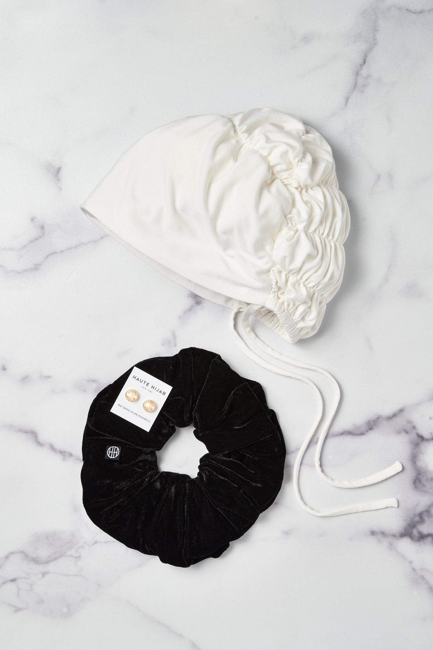 Classic Foundations Set - Ivory Underscarf + Small Scrunchie