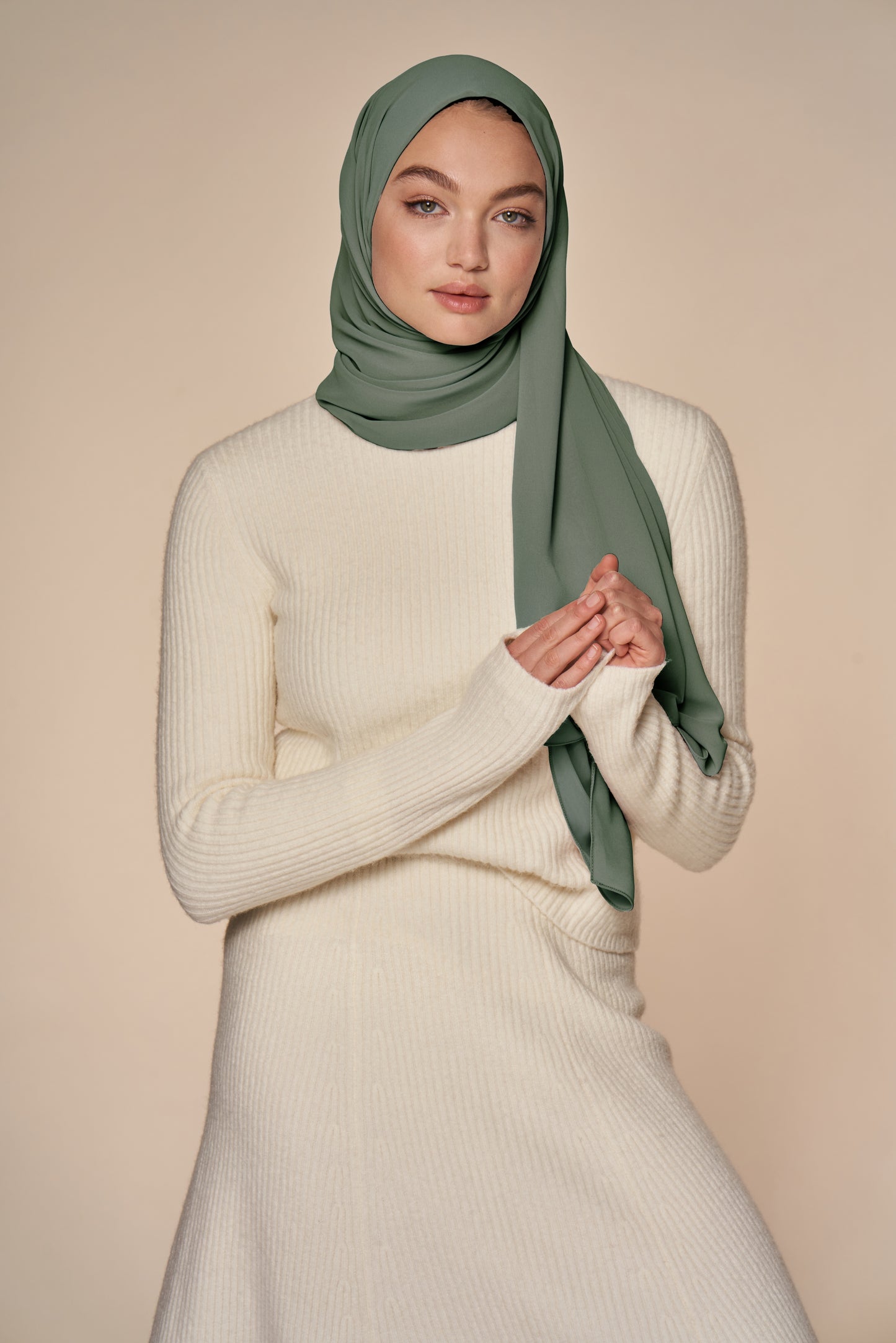 Everyday Chiffon Hijab - Matte Green