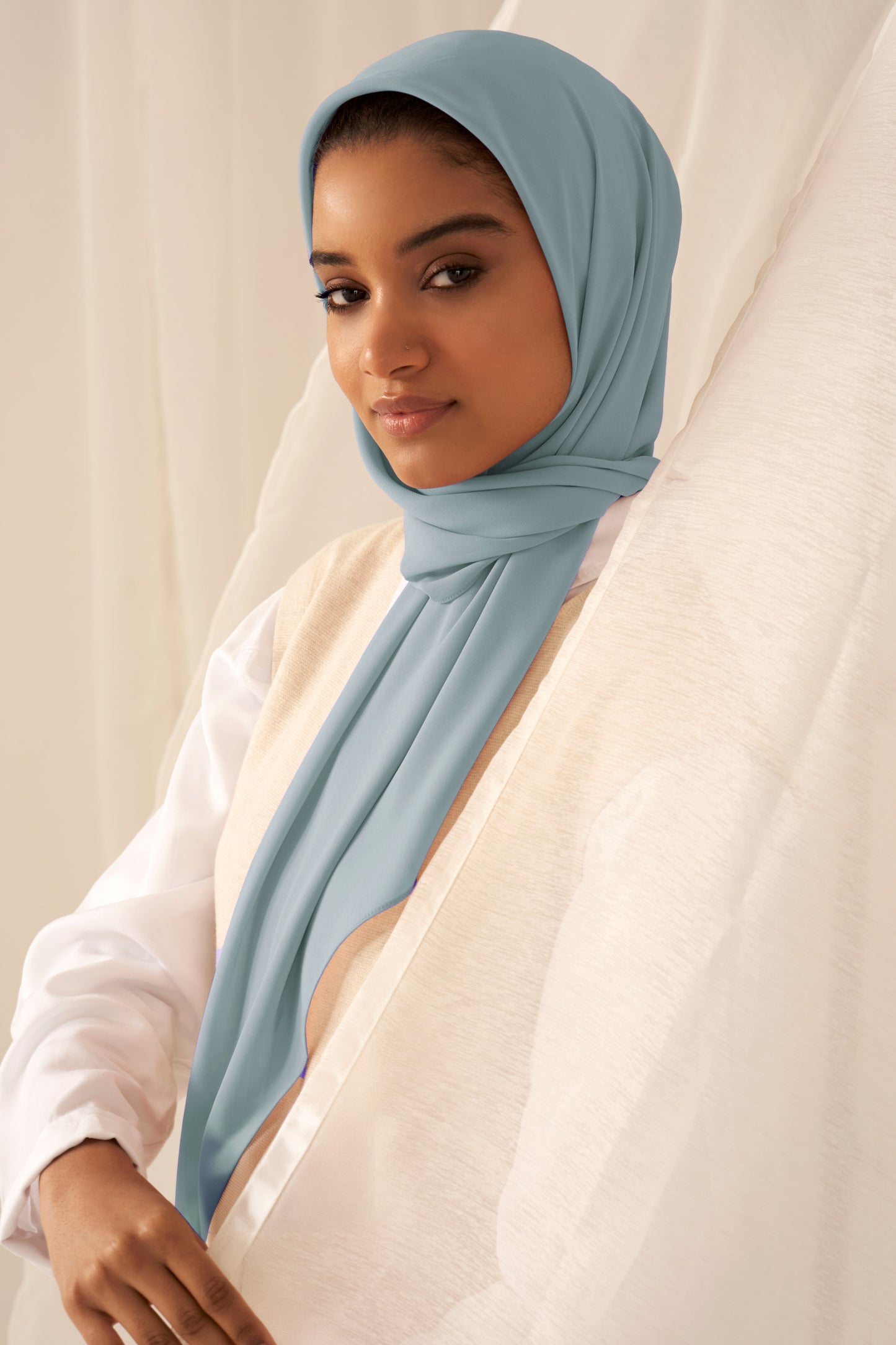 Everyday Chiffon Hijab - Misty Blue