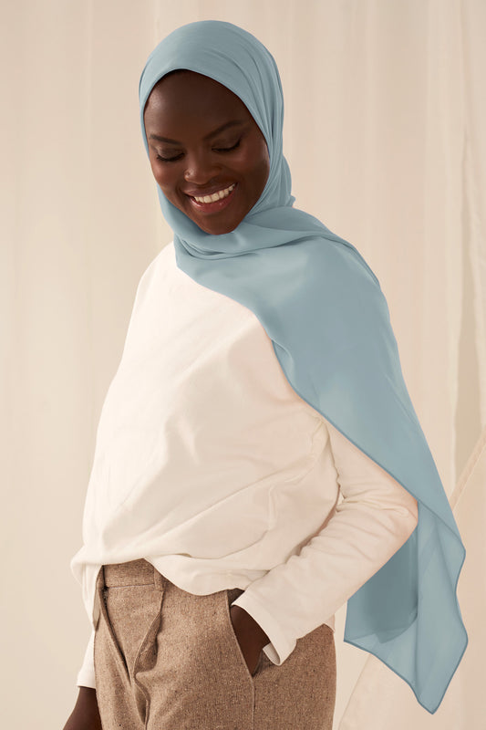 Everyday Chiffon Hijab - Misty Blue