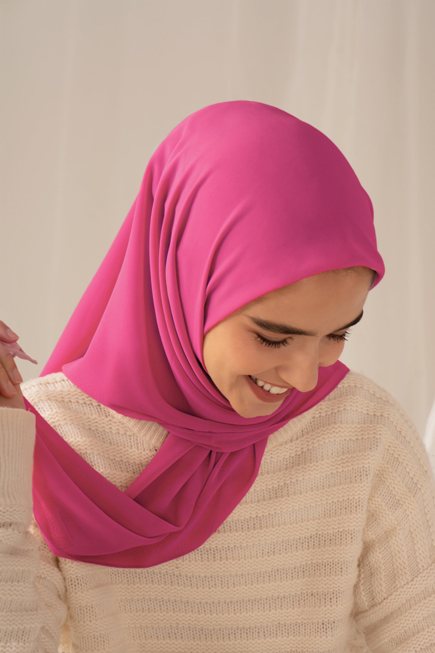 Everyday Chiffon Hijab - Haute Pink