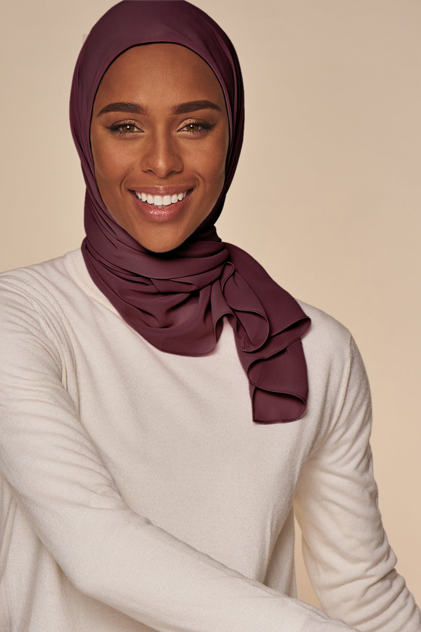 Everyday Chiffon Hijab - Deep Fig