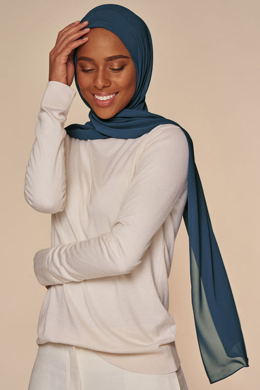 Everyday Chiffon Hijab - Deep Sea