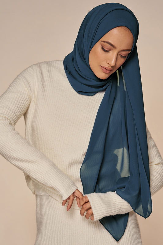 Everyday Chiffon Hijab - Deep Sea