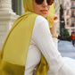 Satin–Edge Hijab - Chartreuse Shine