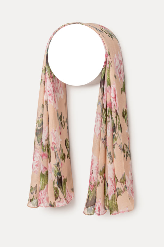 Pleated Silk Scarf - Pale Pink, The Pretty Bee Co.