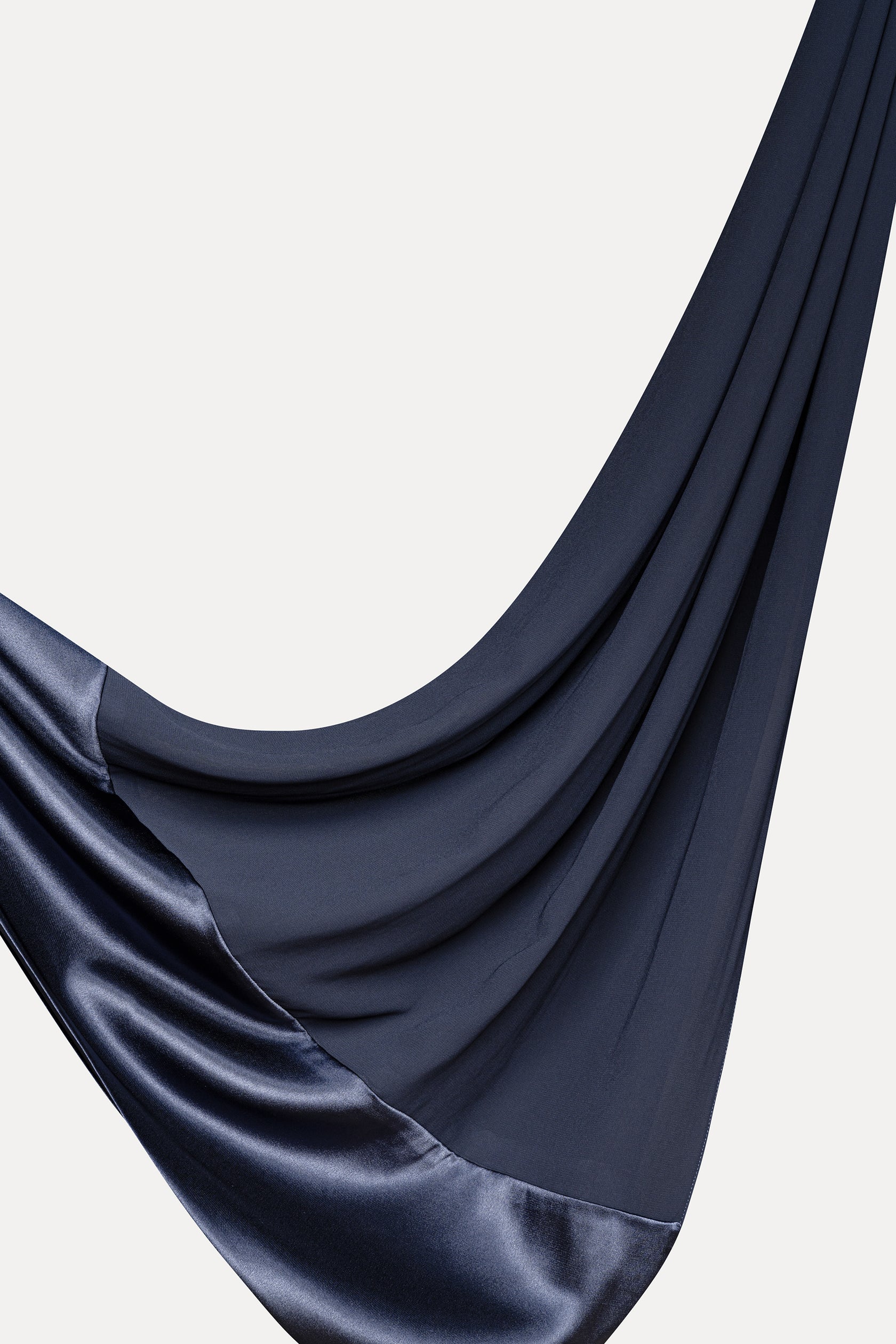 Satin–Edge Hijab - Midnight Blue – Haute Hijab