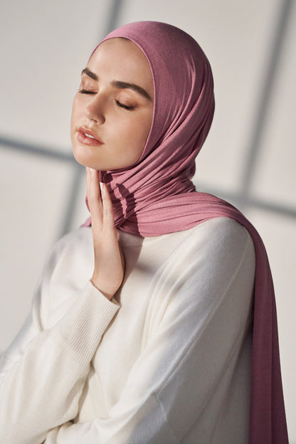 Premium Jersey Hijab - Dusty Rose