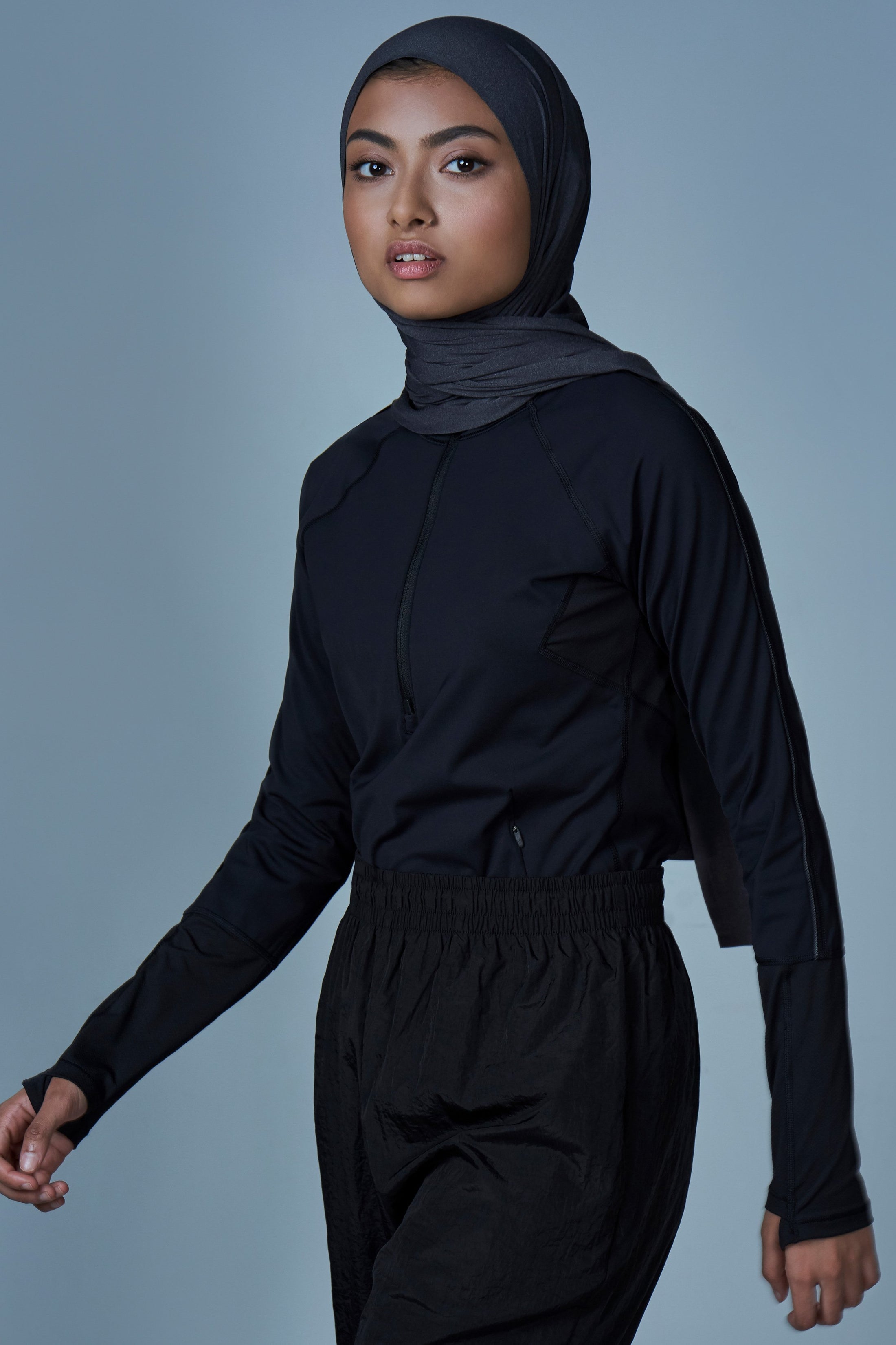 Tech Sport Wrap - Carbon – Haute Hijab